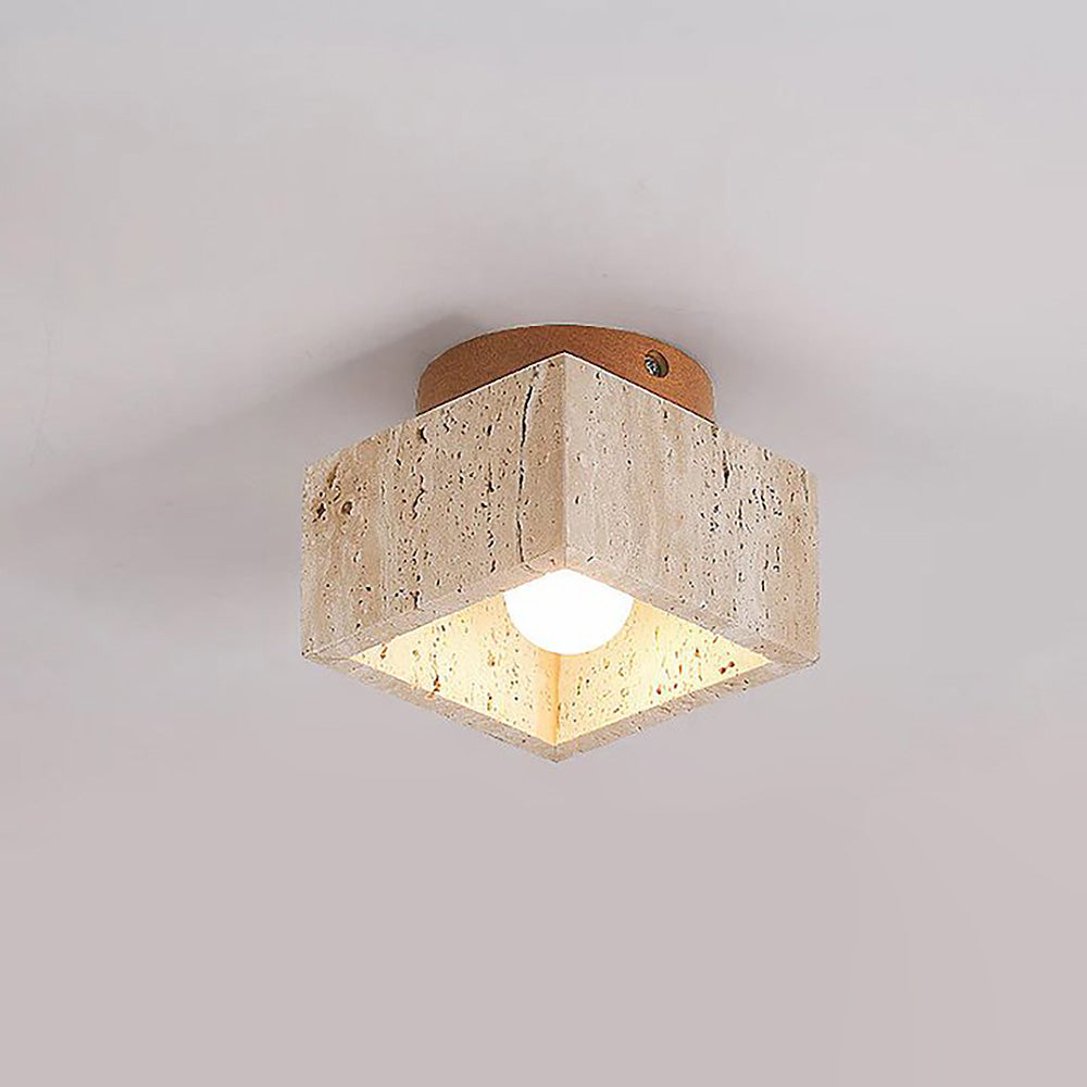 Cylindrical Wood Ceiling Light