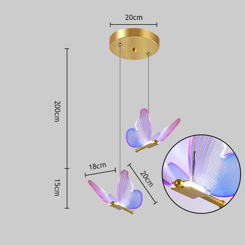 Modern Acrylic Butterfly Sconce