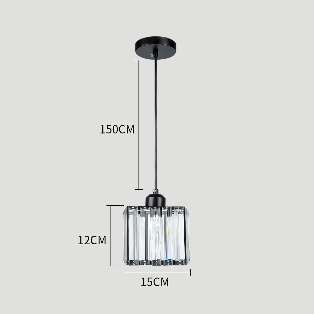 Black Multi-Head Glass Pendant