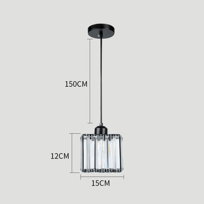 Black Multi-Head Glass Pendant
