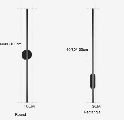 Slim Black LED Wall Sconce