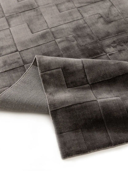 Brown lyocell rug for the living room