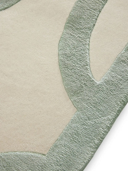 Cream wool rug living room design