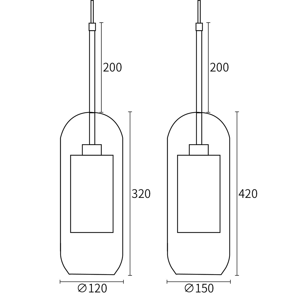 Shine Glass Pendant Light