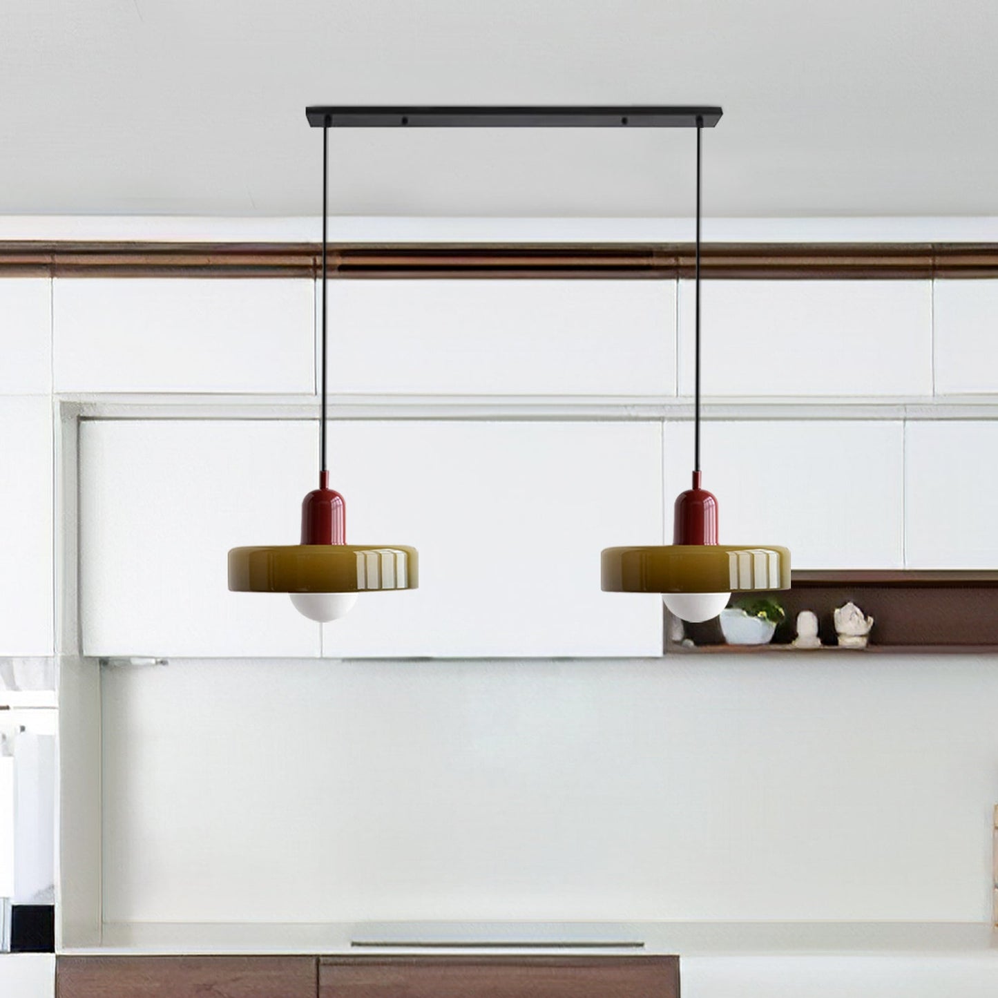 Sleek Glass Dining Lamp