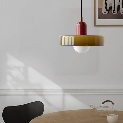 Bauhaus Stained Glass Pendant