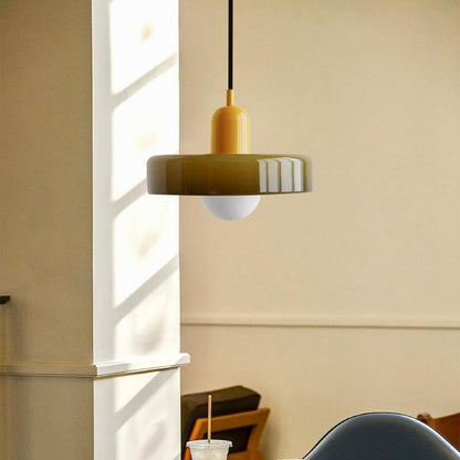 Bauhaus Stained Glass Pendant