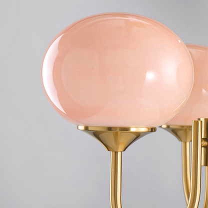 Pink Bubble Glass Chandelier