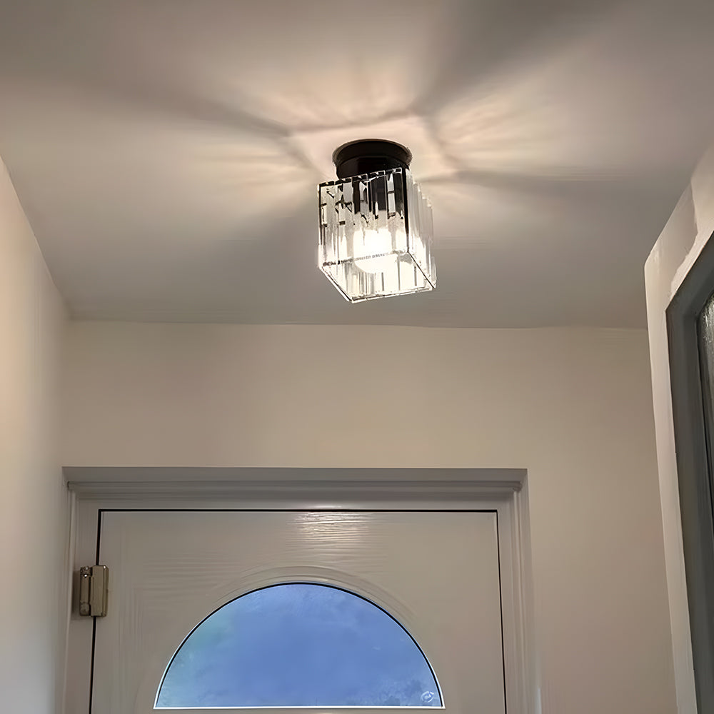 Compact Crystal Ceiling Light