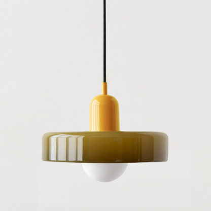 Bauhaus Stained Glass Pendant