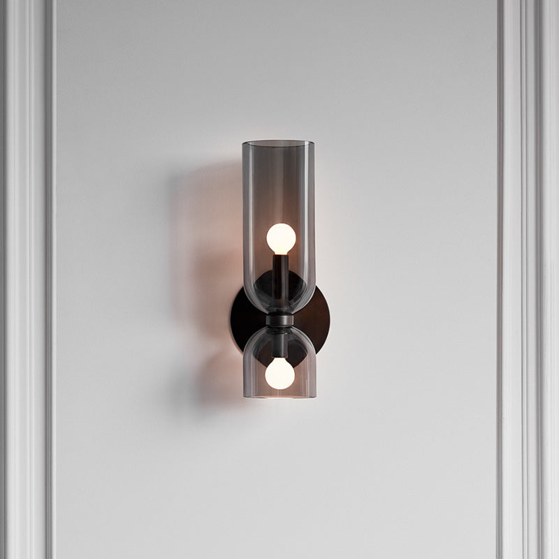 Double Glass Globe Wall Light