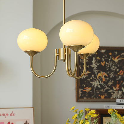 Pink Bubble Glass Chandelier