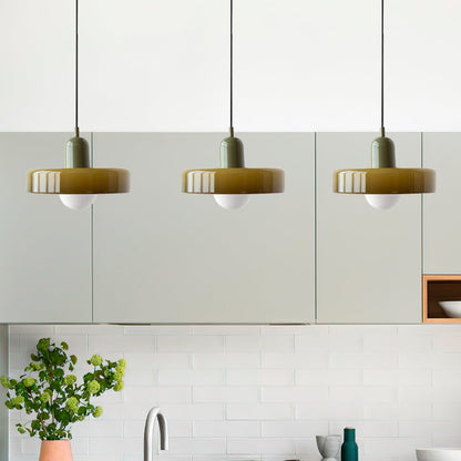 Sleek Glass Dining Lamp