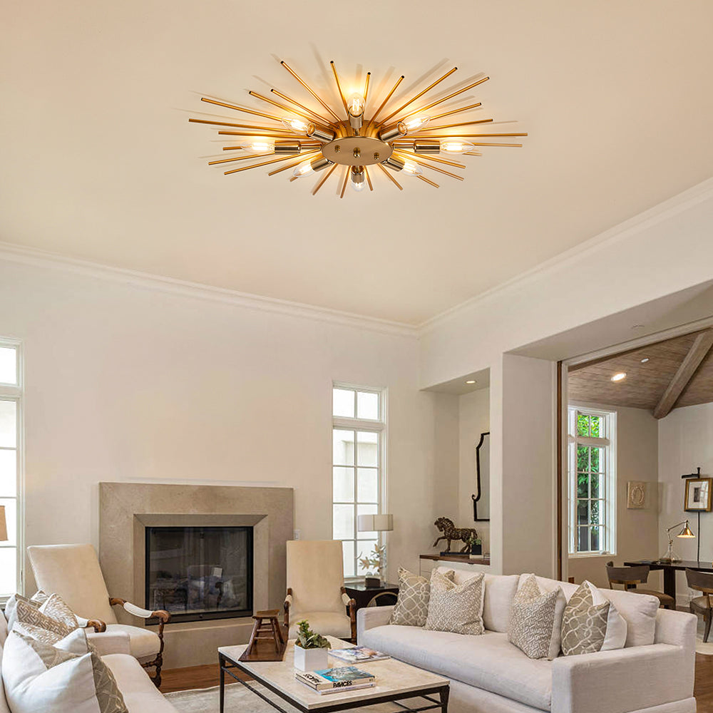 Metallic Spider Arm Ceiling Light