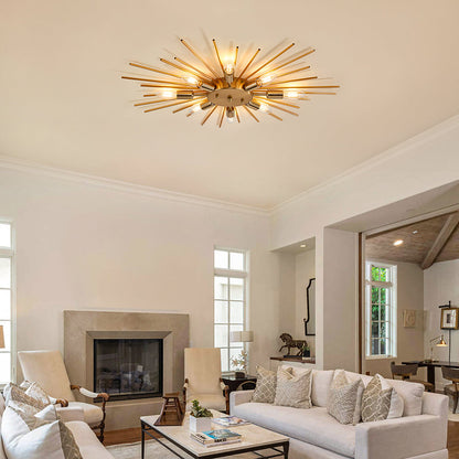 Metallic Spider Arm Ceiling Light