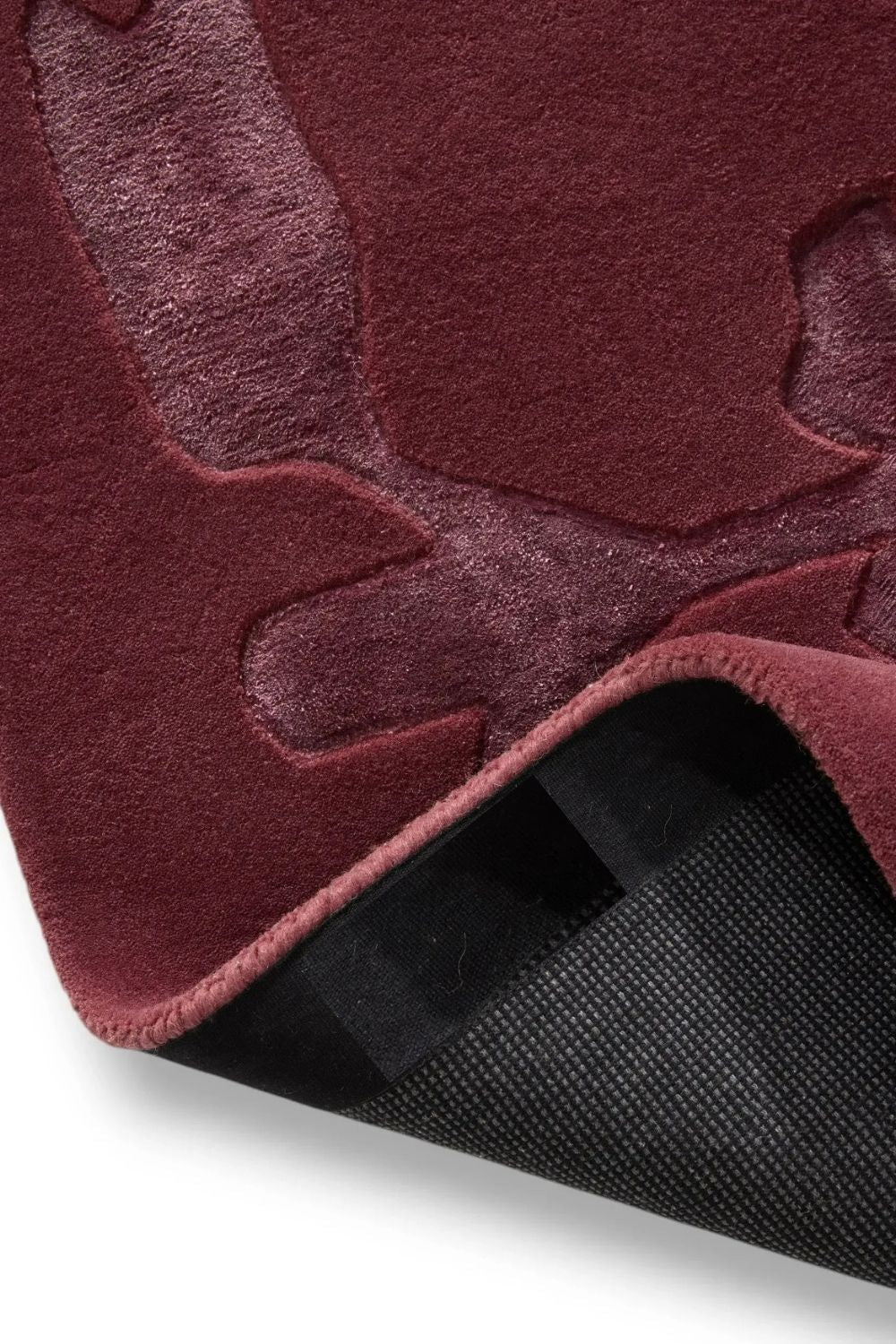 Bordeaux wool rug for living room elegant