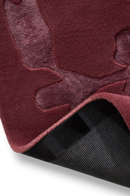 Bordeaux wool rug for living room elegant