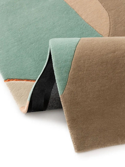 Multicolor Wool Rug Modern Design