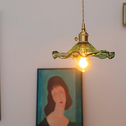 Floral Glass Pendant Lamp