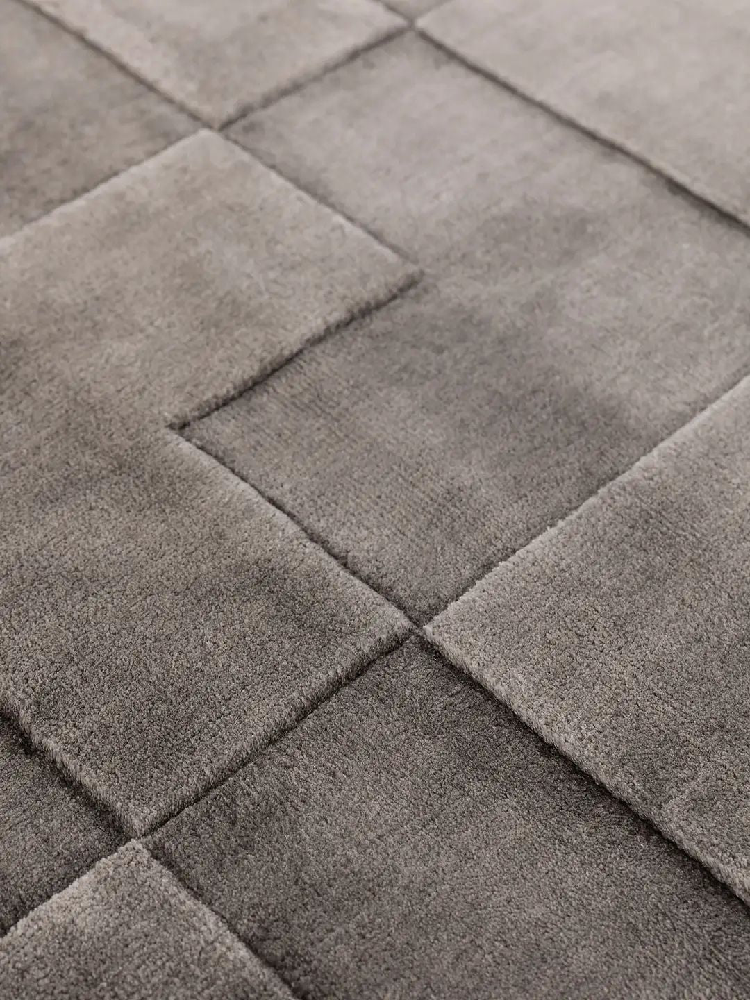 Brown lyocell rug for the living room