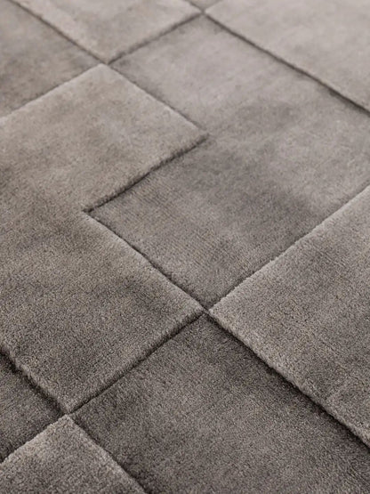 Brown lyocell rug for the living room