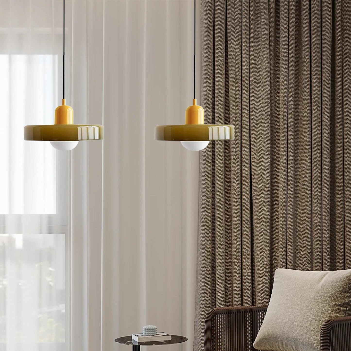 Sleek Glass Dining Lamp