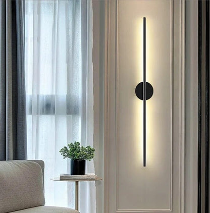 Slim Black LED Wall Sconce