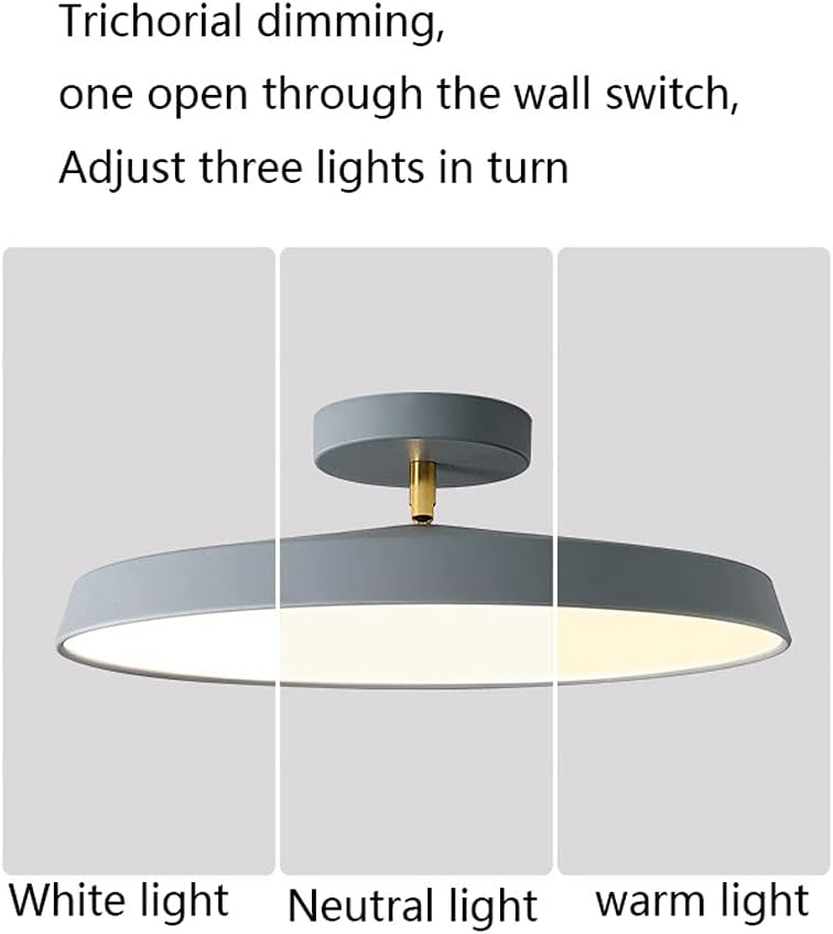 White Semi-Flush LED Light