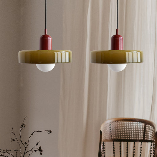 Bauhaus Stained Glass Pendant