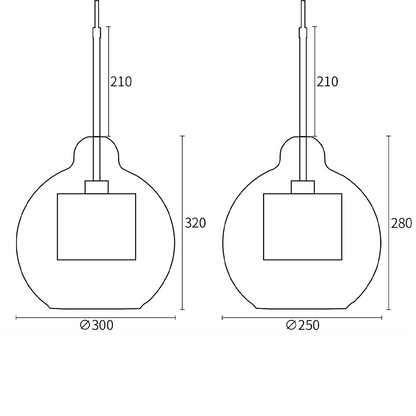 Shine Glass Pendant Light