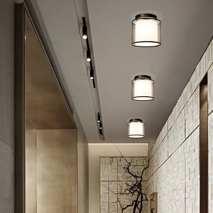 Vintage Fabric Ceiling Lamp