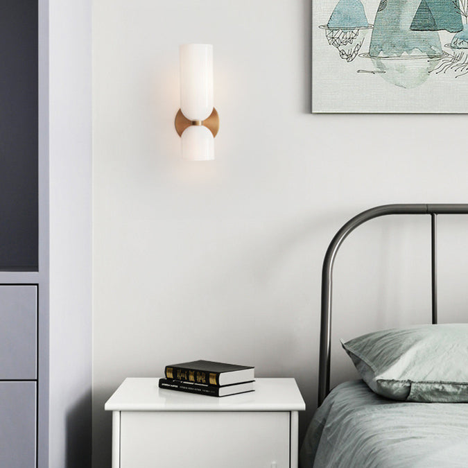Double Glass Globe Wall Light