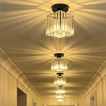 Compact Crystal Ceiling Light