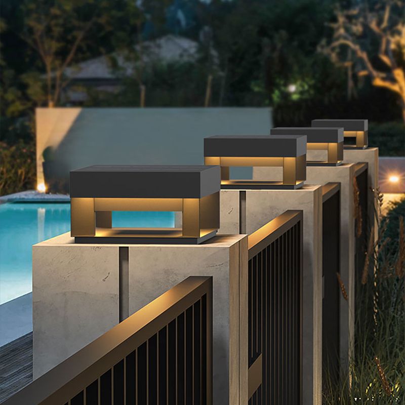 Solar Cube Outdoor Post Light