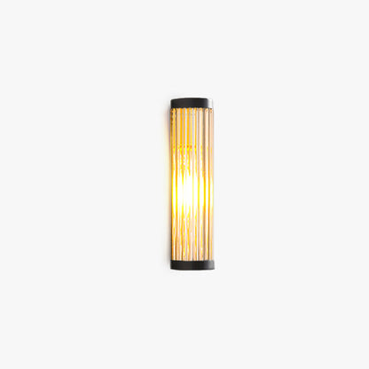 Modern Semi-Cylindrical Metal/Glass Outdoor Wall Lamp