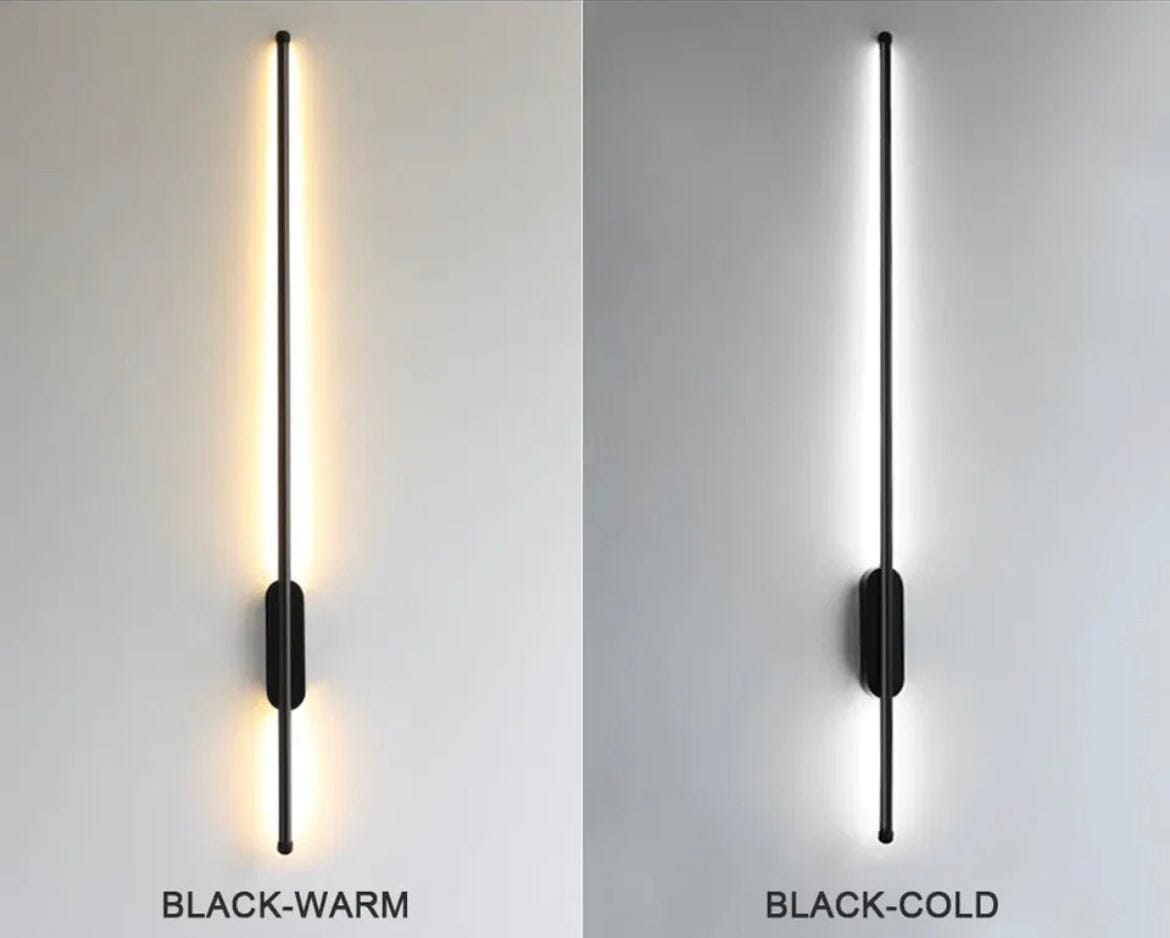 Slim Black LED Wall Sconce