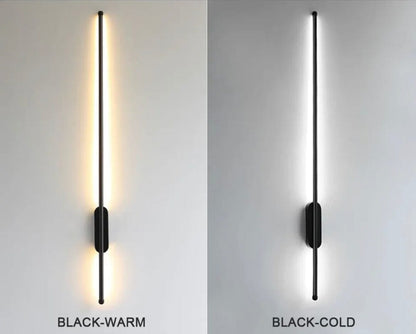 Slim Black LED Wall Sconce