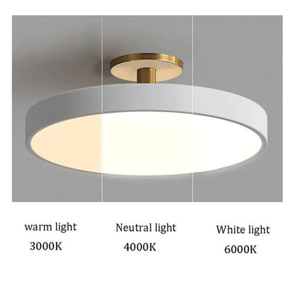 Round LED Ceiling Lamp in Minimalist Design