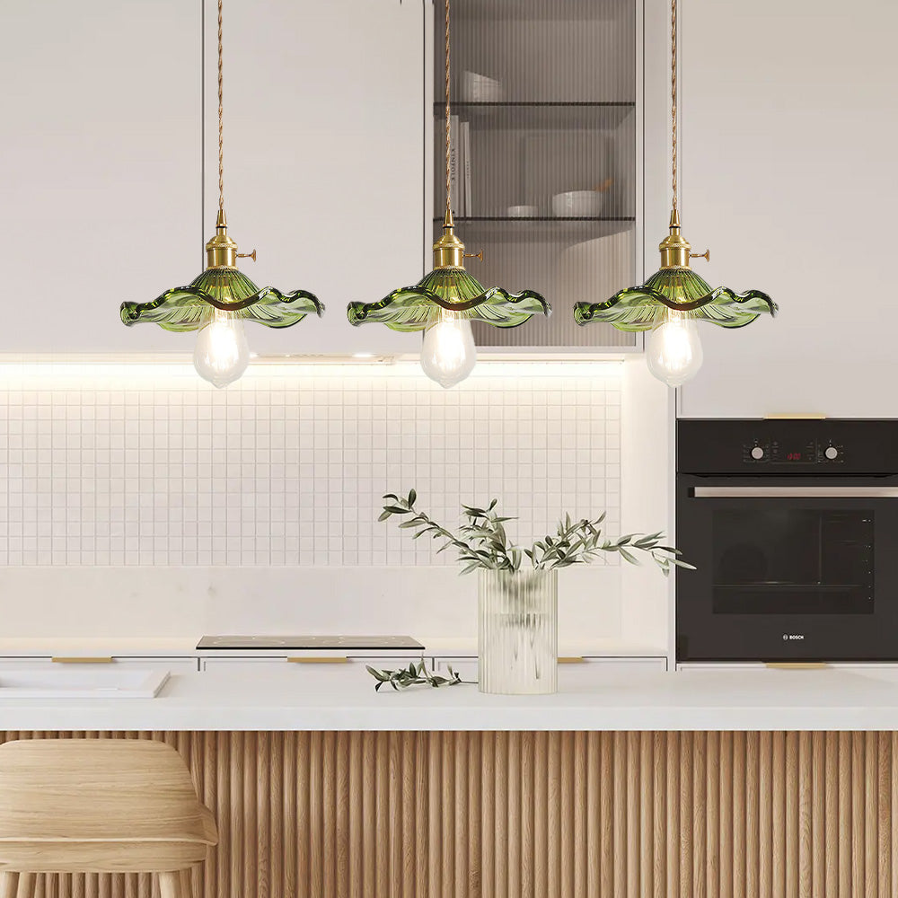 Floral Glass Pendant Lamp