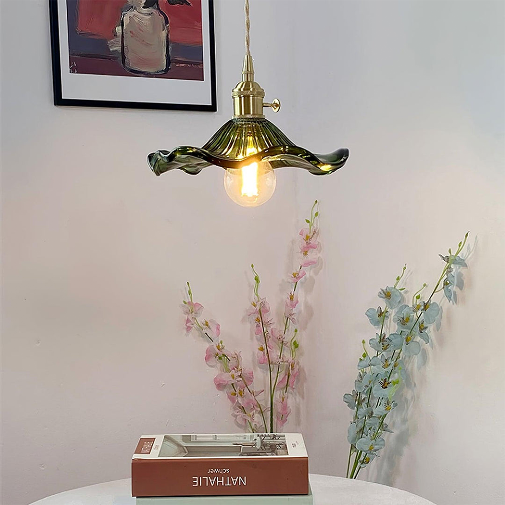 Floral Glass Pendant Lamp