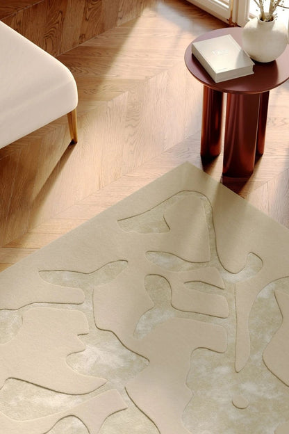 Bordeaux wool rug for living room elegant