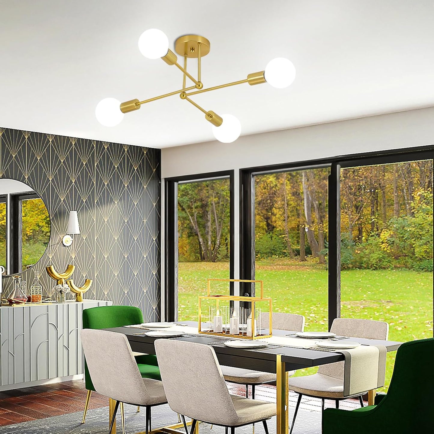 Gold Cluster Iron Ceiling Light