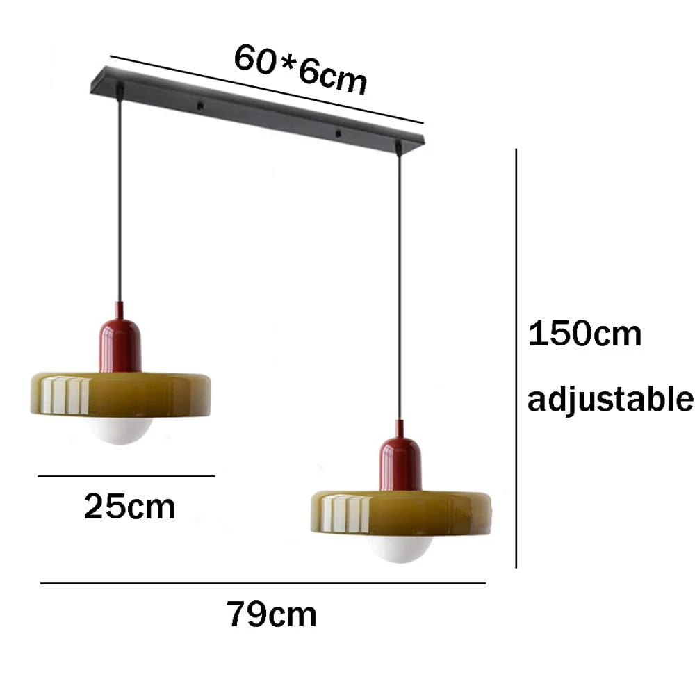 Sleek Glass Dining Lamp