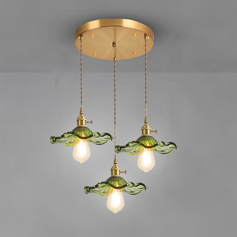 Floral Glass Pendant Lamp