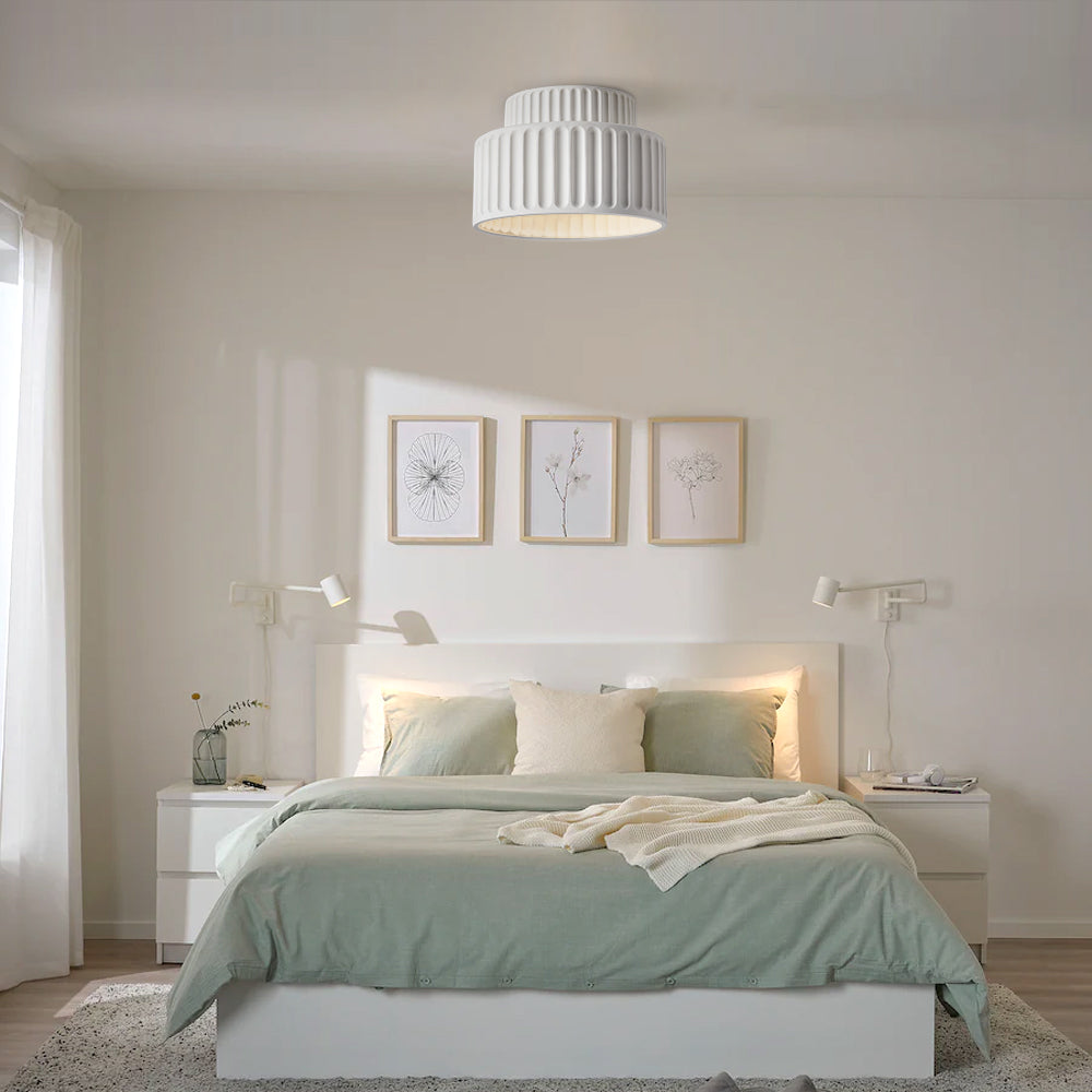 Vintage Fabric Drum Ceiling Lamp