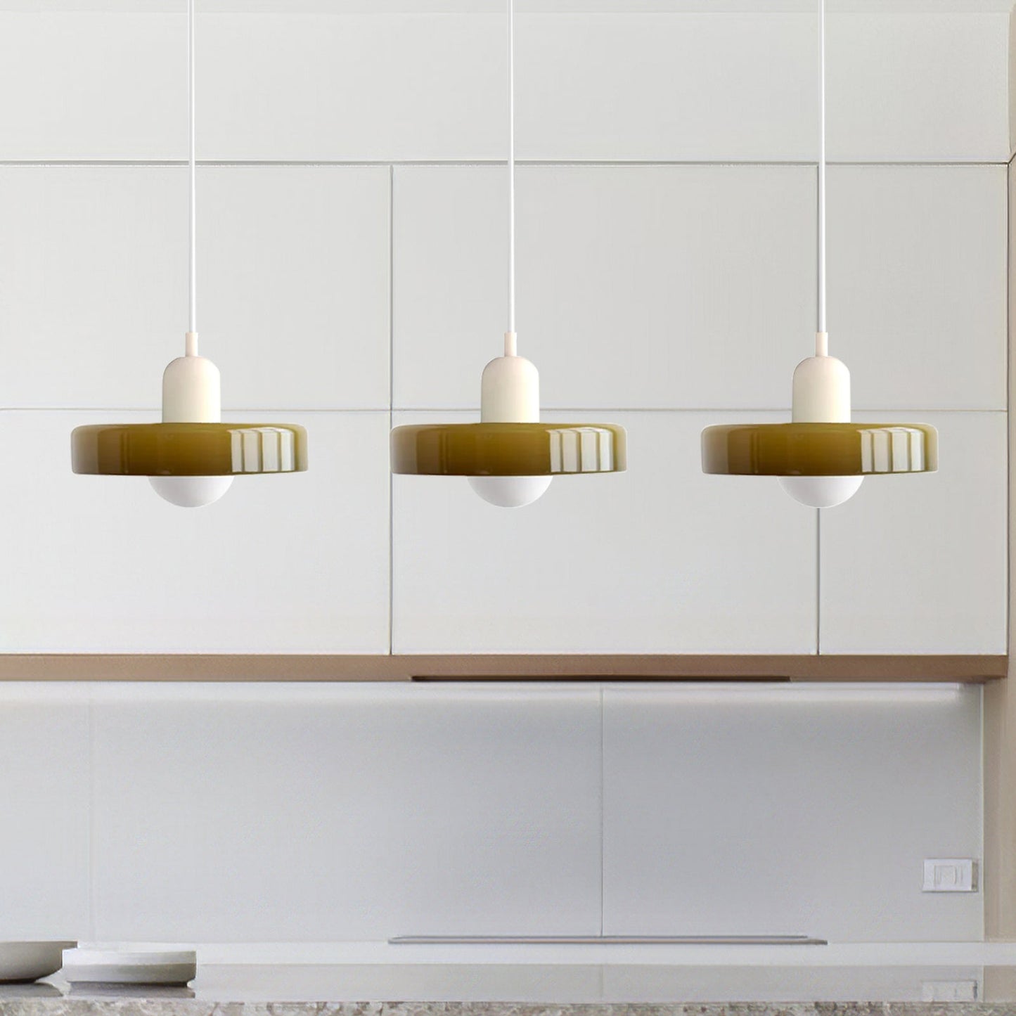 Sleek Glass Dining Lamp