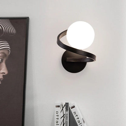 Black & Copper LED Wall Light
