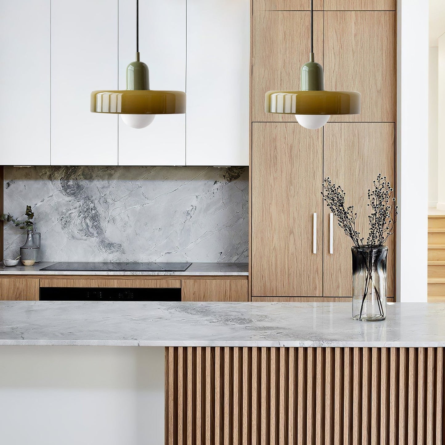 Sleek Glass Dining Lamp