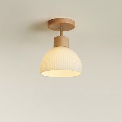 Natural wood ceiling light design
