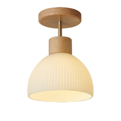 Natural wood ceiling light design